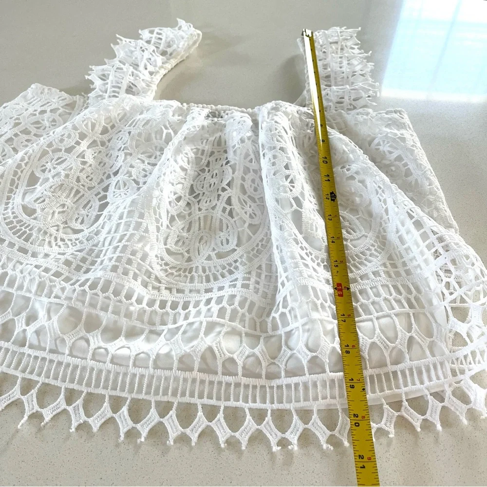 Express Lace Ruffle Sleeve Tank Top - Picture 9 of 12